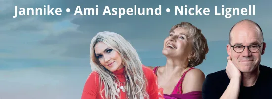 Lasse Mårtenson konsertin solistit jannike, ami-aspelund, nicke-lignell