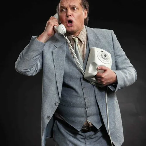 A funny sketch character, actor Jari Salmi.